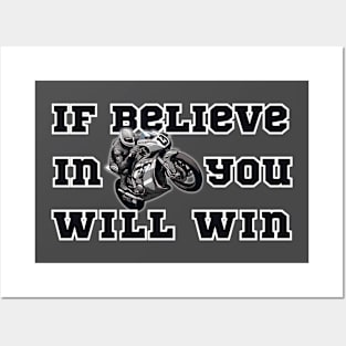 If Believe in You Will Win. 2 Posters and Art